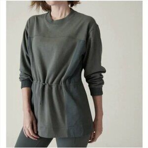 ATHLETA Triumph Hybrid Crewneck Sweatshirt Small | Bali Green